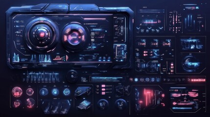Fototapeta premium Futuristic Sci-Fi User Interface