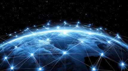 Earth Connected by a Network of Luminous Lines