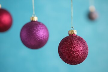Abstract 3d illustration of background with christmas balls