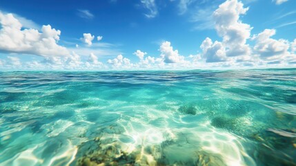 Fototapeta premium Serene Ocean View with Crystal Clear Water