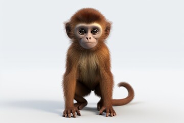 Fototapeta premium a 3d model of a monkey sitting down