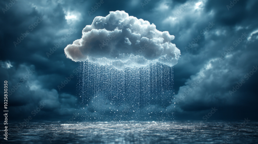 Poster cloud computing is like storing your digital stuff in a giant cloud. imagine the cloud as a square w