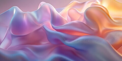 Obraz premium Abstract colorful waves with smooth textures and gradients.