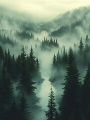 fog in the mountains