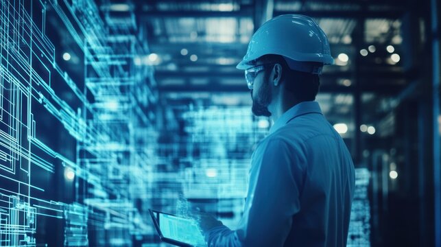 A professional setting showcasing industry engineer consulting, where engineers advise businesses on improving efficiency, reducing costs, and optimizing supply chains