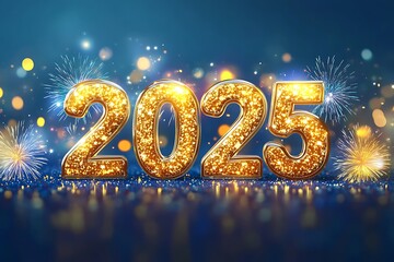 Happy New Year text And background.