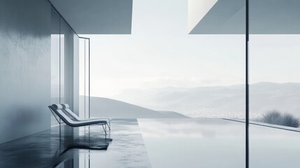 A serene, high-end minimalist home with elegant design and luxury furnishings, symbolizing how saving can still allow for luxury, with a focus on quality over quantity"