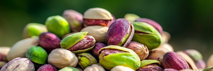 green and purple, atop one another