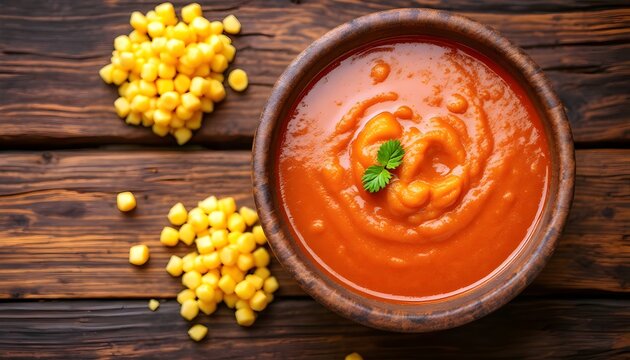 Owo Soup from Delta State with Tomato-Based Sauce and Corn (Delta State Cuisine)