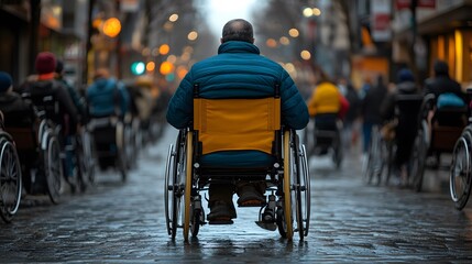 Obraz premium Vector illustration of a campaign promoting disability awareness and acceptance in society