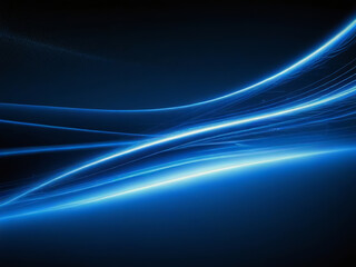  Blue Laser Light Rays on Black Background. Overlay