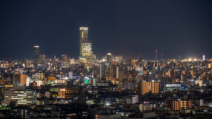 Fototapeta premium 東大阪から望む大阪市内の夜景