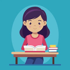 girl reading book