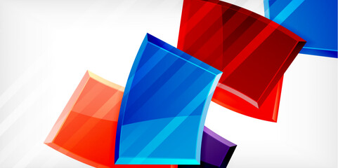 Vector abstract color geometric shapes. Illustration For Wallpaper, Banner, Background, Card, Book Illustration, landing page