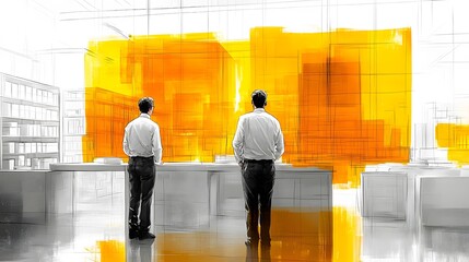 Watercolor illustration of laborers in action, showcasing their skills and dedication