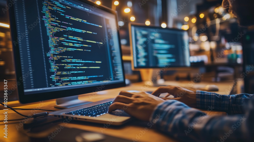 Poster software development uses technology to create digital apps. this involves building websites, progra