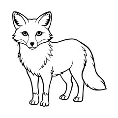 fox cartoon isolated on white