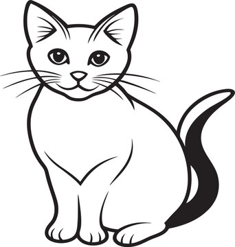 recommend clip art: Cat vector outline art & illustration