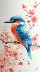 Fototapeta premium bird on a branch