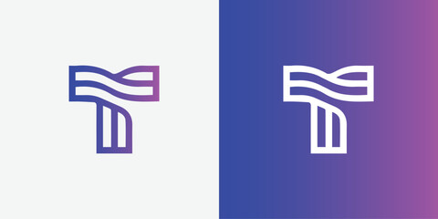 Initial Letter T Logo