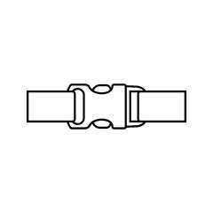 buckle icon. backpack buckle vector.