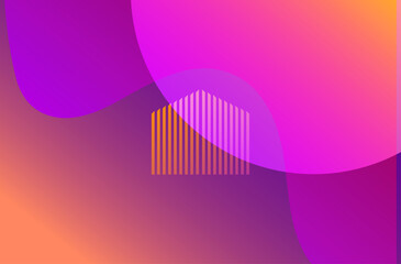 Obraz premium Modern beautiful red gradient poster background vector. cover template with monotone perspective geometric shapes and elements. Ideal design for social media, cover, banner,