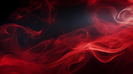 Fototapeta premium A vivid image of swirling red smoke against a dark background.