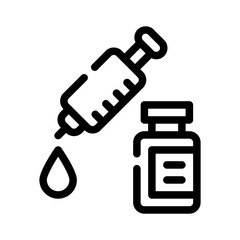 Icon Syringe With Style Outline