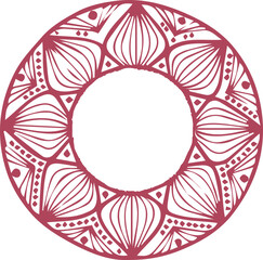 Beautiful flower art and mandala vector design