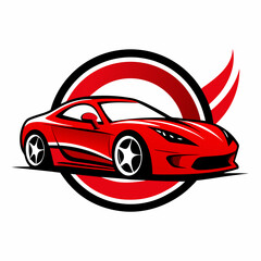 sports car logo vector illustration on a white background