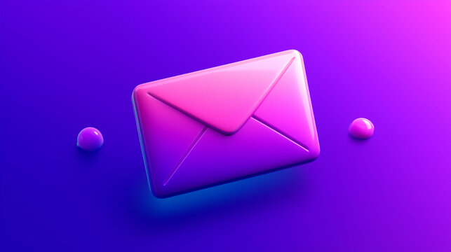 Vibrant envelope sticker representing email marketing on a colorful gradient background