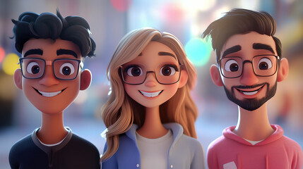 A group of friends enjoying video call filters during a fun virtual gathering outdoors