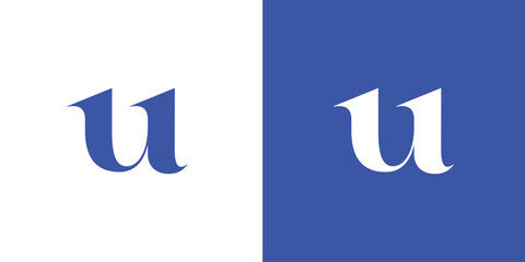 U logo alphabet design icon for business