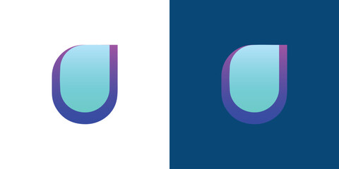 u logo letter modern design © ubaid