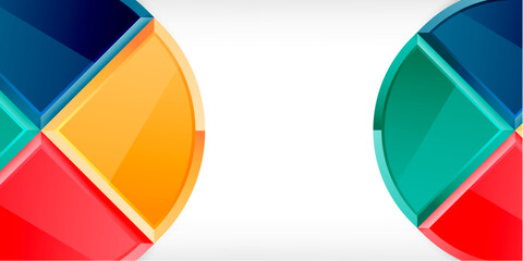 Glossy circles geometric background. Vector Illustration For Wallpaper, Banner, Background, Card, Book Illustration, landing page