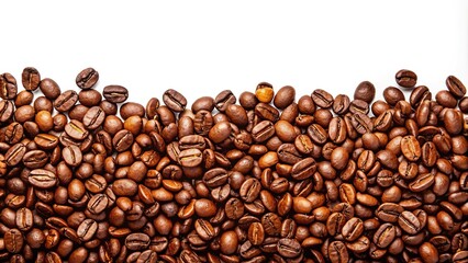 Coffee beans isolated on white background with clipping path