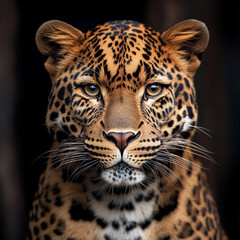 Naklejka premium portrait of a leopard