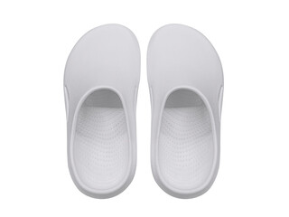 White sandals, transparent background