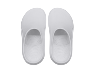 White sandals, transparent background
