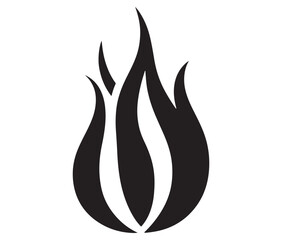 Illustration of a fire, Flame fire icon, Fire flames silhouette vector