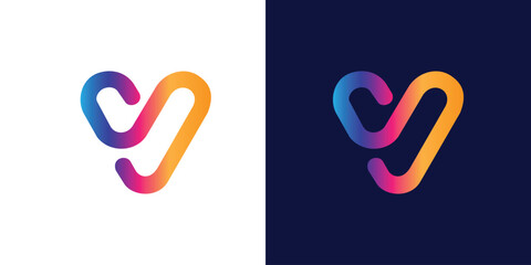 V Alphabet icon logo