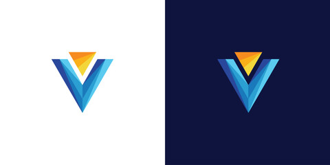 V Alphabet icon logo. Premium letter V logo design. Luxury abstract victory logotype. Creative elegant vector monogram symbol