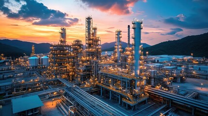 Fototapeta premium Oil and gas, mining and industrial processing industries