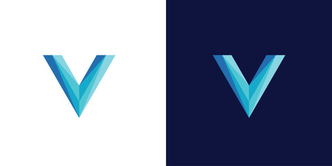 V Alphabet icon logo. Premium Business logo