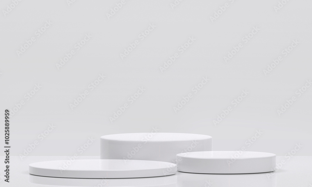 Canvas Prints white product display podium in studio room, for display presentation