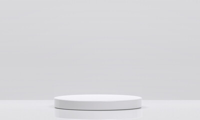 White product display podium in studio room, for display presentation