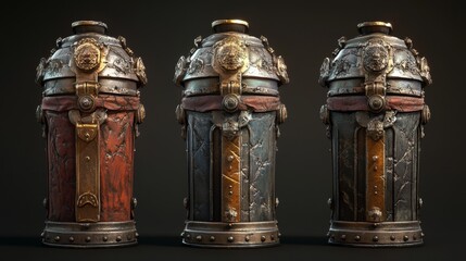 Detailed digital gladiator trophy slot topper with realistic textures