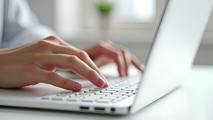 Person typing on a computer