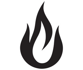 Illustration of a fire, Flame fire icon, Fire flames silhouette vector