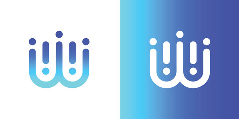 w logo vector template